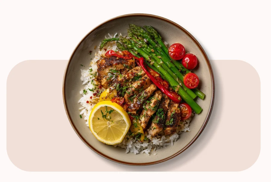 Healthy meal examples from a personalised EFN nutrition coaching plan